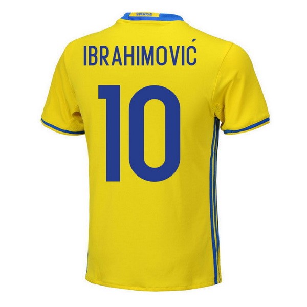 Camiseta Sweden 1ª Ibrahimovic 2018 Amarillo